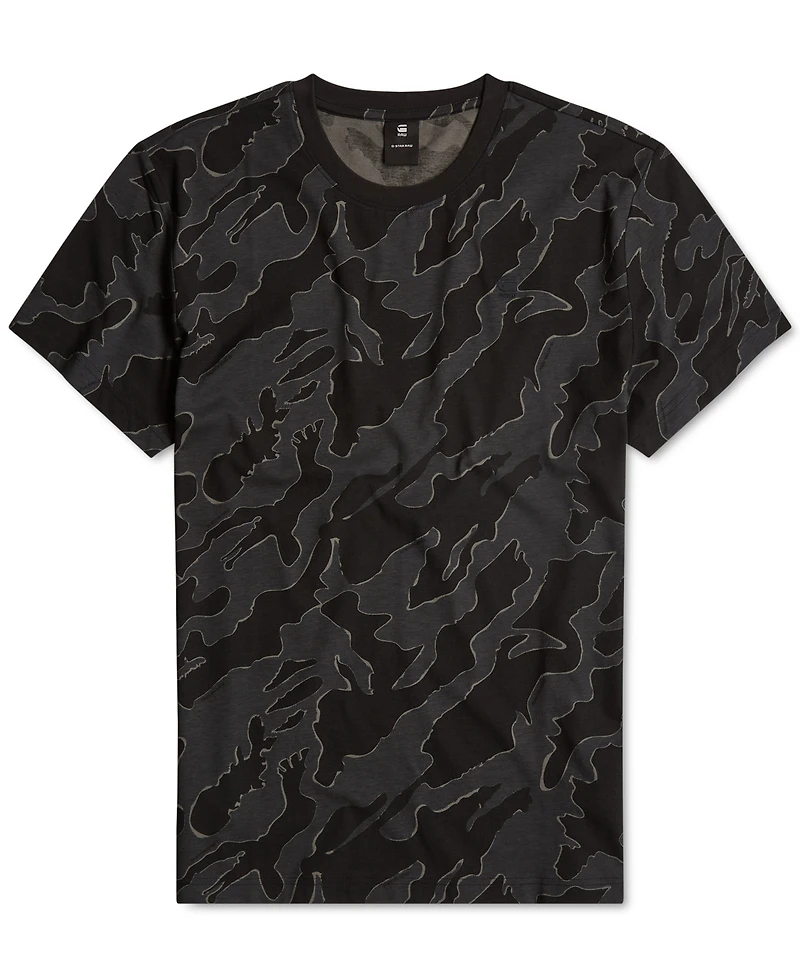 G-Star Raw Men's Short Sleeve Island Camo Print Crewneck T-Shirt