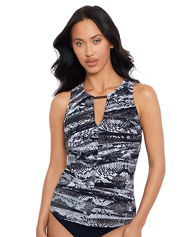 Magicsuit Women's Za'atar Chanae Printed Chain-Link Tankini Top