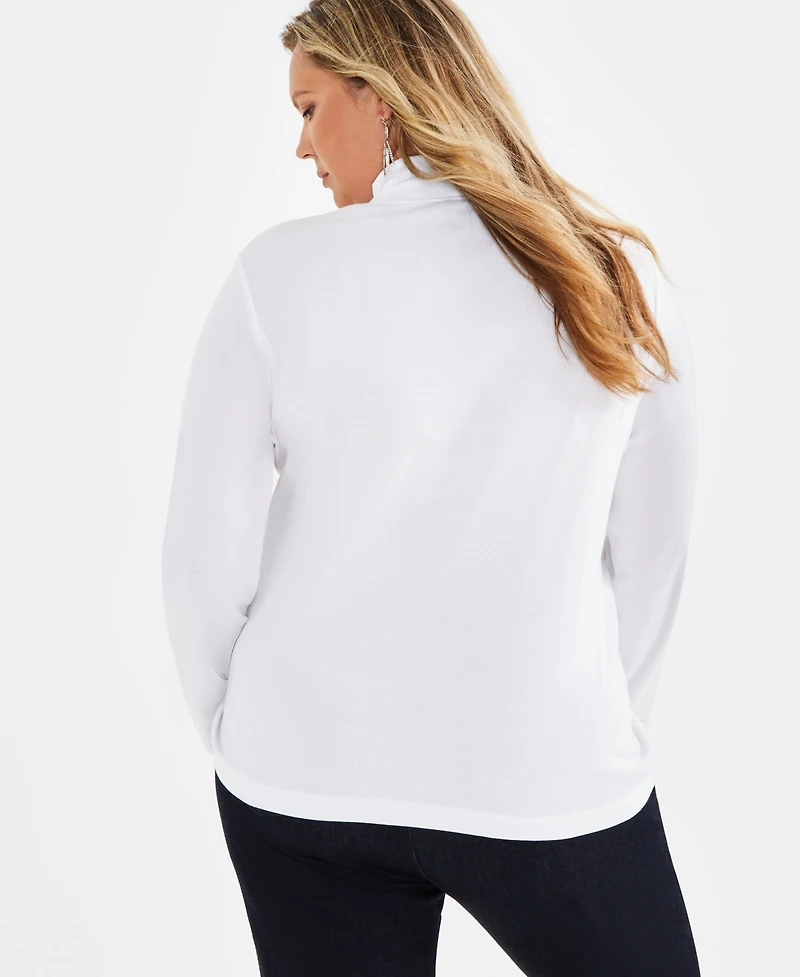 Style & Co Plus Mock-Neck Top, Exclusively at Macy's