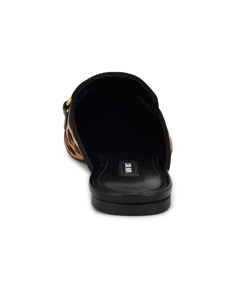 Nine West Women's Bhalya Round Toe Slip-On Flat Casual Mules