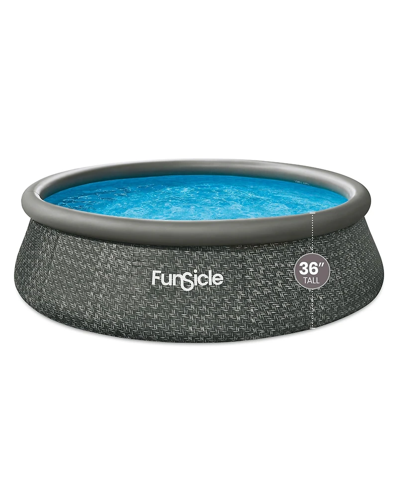 Funsicle 12' x 36" QuickSet Ring Top Above Ground Swimming Pool, Herringbone