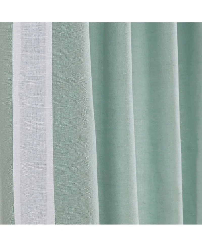 Ihi Home Amalfi Linen Cotton Curtain Panel - Lined with Rod Pocket and Hidden Back Tabs