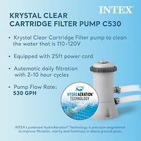 Intex 12'x30" Swimming Pool w/ Pump, Pool Ladder for 42” Wall, & 12 Cover
