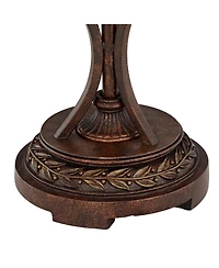 Robert Louis Tiffany Traditional Table Lamp 26" High Bronze Leaf and Vine Glass Shade for Living Room Family Bedroom Bedside Nightstand