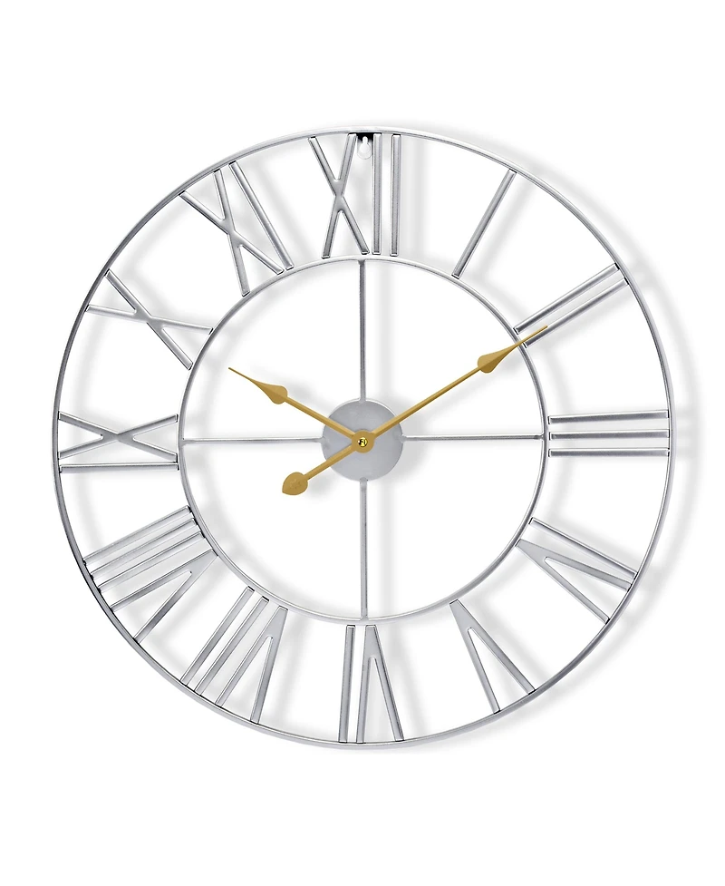 Sorbus Large Wall Clock for Living Room Decor - Roman Numeral Kitchen 16 inch Decorative (Gold)