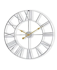 Sorbus Large Wall Clock for Living Room Decor - Roman Numeral Kitchen 16 inch Decorative (Gold)