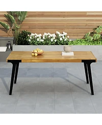 Streamdale Modern Acacia Dining Table, Seats 5