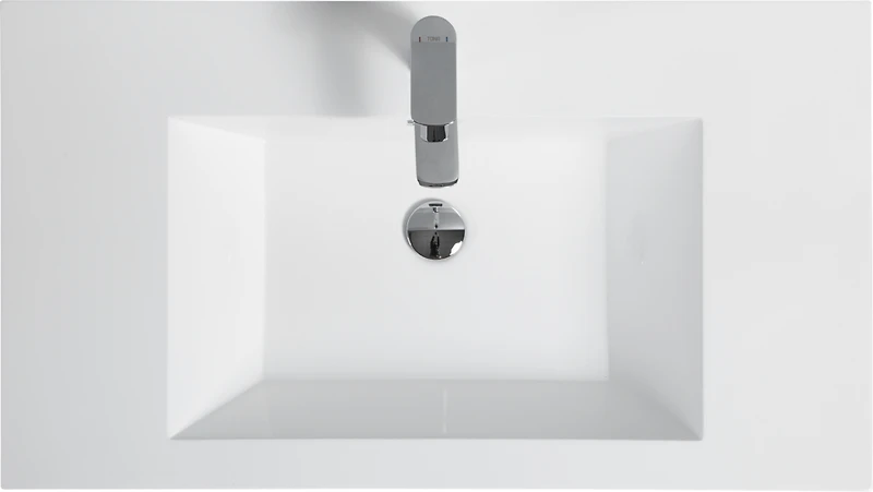 Simplie Fun Floating Bathroom Vanity with Resin Sink | Natural Oak Finish | 2 Drawers