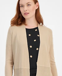 Anne Klein Monterey Open-Front Longline Cardigan