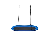 Slickblue Kids Heavy-Duty Saucer Swing Set for Backyard with Adjustable Height