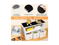 Slickblue Kids Toy Storage Organizer with Blackboard Top-3-Drawer