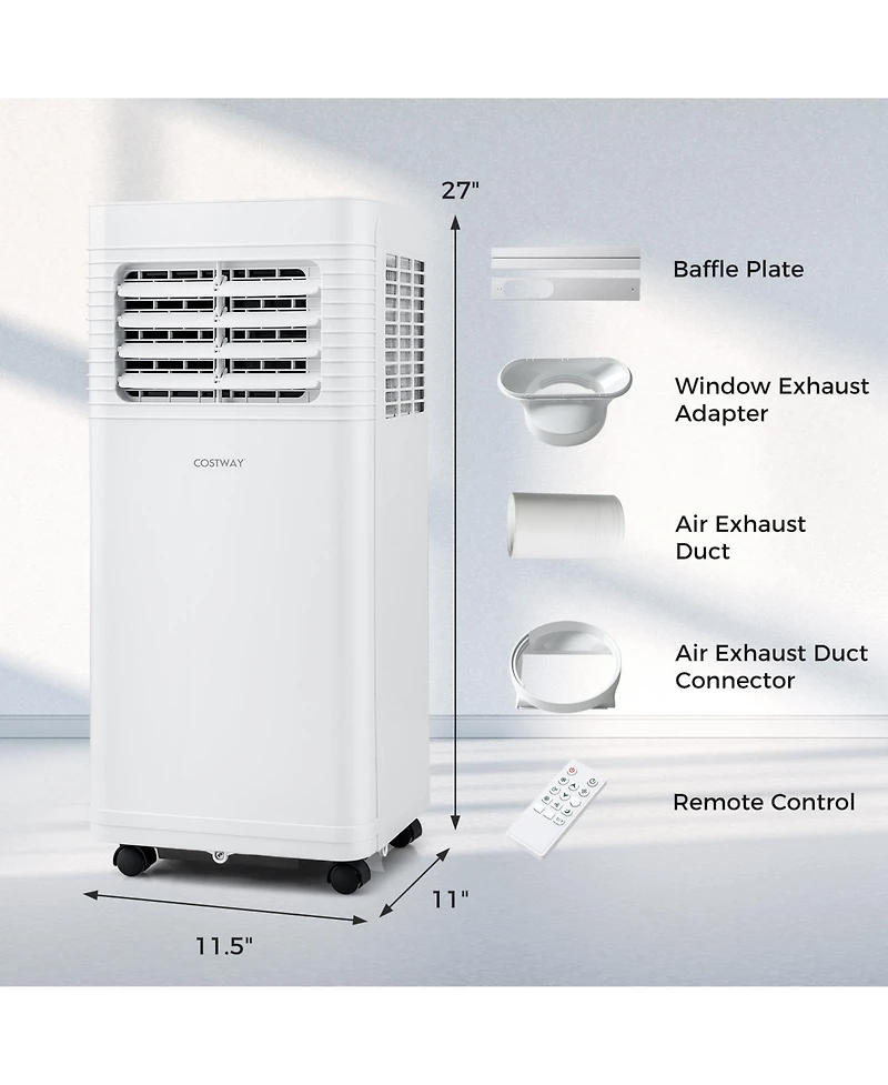 Portable Air Conditioner 3 in 1 Ac Unit with Fan and Dehumidifier-8000 Btu