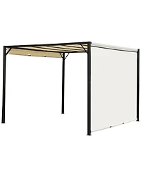 Outsunny 10' x 10' Outdoor Retractable Pergola Gazebo Shade Sunshade Canopy Shelter Steel