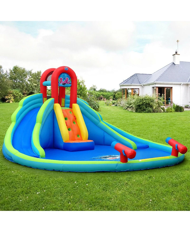 Slickblue Kids Inflatable Water Slide Bounce House with Carrying Bag Without Blower