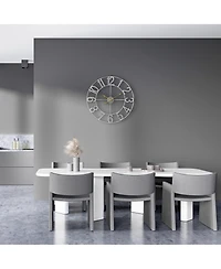 Sorbus Large Wall Clock for Living Room Decor - Numeral Wall Clock for Kitchen - 16-inch Wall Clock Decorative (Gold)