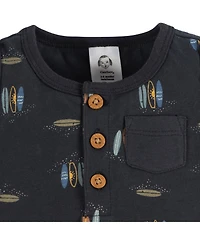 Gerber Baby Girls Short Leg and Long Leg Romper Set, 2 Pack