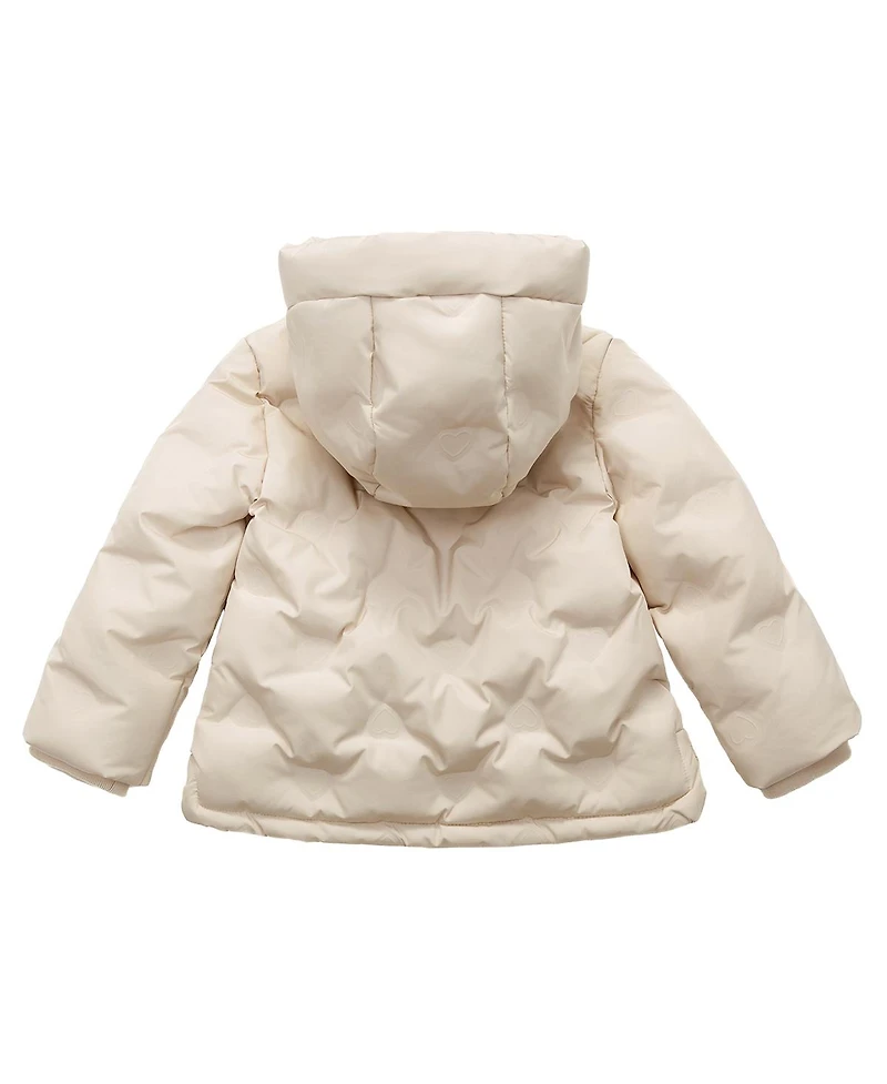 Rokka&Rolla Toddler Girls Fleece Lined Heart Puffer Jacket 2T-5T