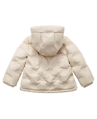 Rokka&Rolla Toddler Girls Fleece Lined Heart Puffer Jacket 2T-5T