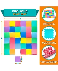 ProsourceFit ProSource Kids Floor Play Mat 3/8-in, 36 Sq Ft - Tiles