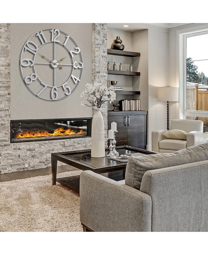 Sorbus 32 inch Large Wall Clock for Living Room Decor (White)