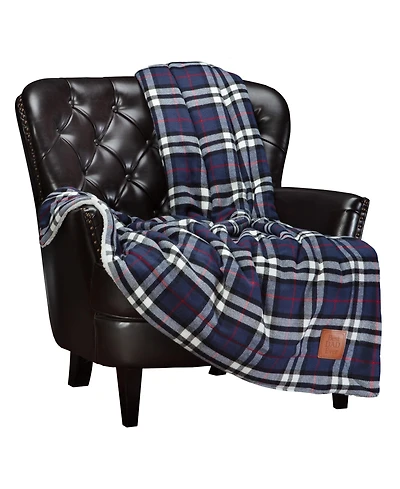 Chanasya Premium Red Cream Sherpa Plaid Throw Blanket - Soft Cozy Plush Fluffy Fleece Flannel Throws Blankets for Sofa Couch Living & Bed Room