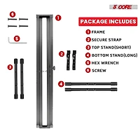 5 Core Piano Stand Double Braced Adjustable Keyboard Stands Metal X Style On Stage Keyboard Seat Durable & Sturdy Easy To Assemble - Ks 2X Blk