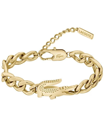 Lacoste Women's Crocodile Ip Plated Bracelet