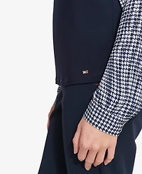 Tommy Hilfiger Women's Collared Pleated-Sleeve Top