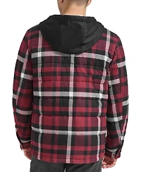 Levi's Men's Plaid Quilted Hooded Shirt Jacket