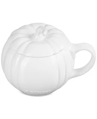 Le Creuset Stoneware Pumpkin Mug with Lid, 14 oz.