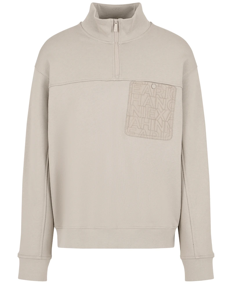 A|X Armani Exchange Men's Quarter-Zip Long-Sleeve Sweatshirt