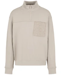 A|X Armani Exchange Men's Quarter-Zip Long-Sleeve Sweatshirt