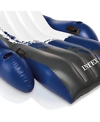 Intex Inflatable Floating Comfortable Recliner Lounges with Cup Holders (2 Pack)