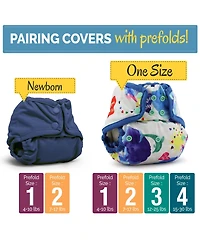 Kanga Care rayon from Bamboo Prefold Cloth Diapers (6pk) - Size 1 : Newborn Beige
