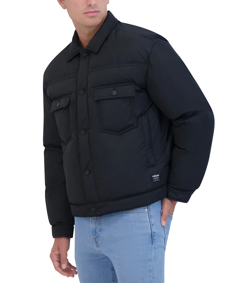 Hudson Men's Vintage Inspired Puffer Trucker Jacket