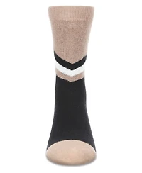 MeMoi Boys Geometric Diagonal Stripe Crew Socks