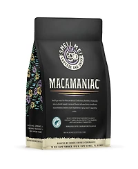 Bones Coffee Company Macamaniac Flavored Whole Coffee Beans Macadamia and Coconut Flavor | 12 oz Flavored Coffee Gifts Low Acid Medium Roast Flavored