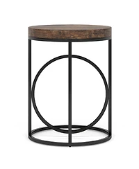 Tribesigns Modern Round End Table with Thick Wood Top, 20”Sofa Side Table Cocktail Table with Unique Black O-Shaped Base, Midcentury Accent Tab