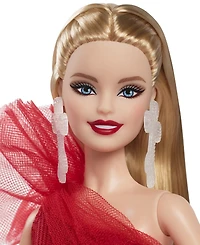 Barbie Signature 2024 Holiday Barbie Fashion Doll, Seasonal Collector Gift, Blonde with Plaid Gown