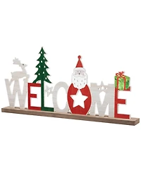 Northlight Wooden "Welcome" Christmas Sign - 16-Inch