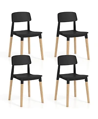 Modern Dining Side Chairs Set of 4 with Ergonomic Backrest for Room