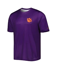 Columbia Men's Purple Clemson Tigers Terminal Tackle State Omni-Shade T-Shirt