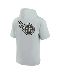 Fanatics Men's and Women's Gray Tennessee Titans Elements Super Soft Fleece Short Sleeve Pullover Hoodie