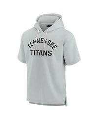Fanatics Men's and Women's Gray Tennessee Titans Elements Super Soft Fleece Short Sleeve Pullover Hoodie
