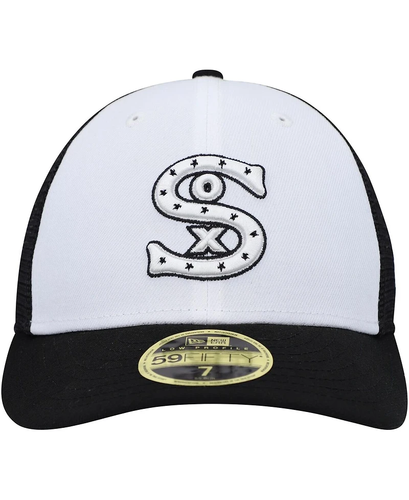 New Era Men's White/Black Chicago White Sox 2023 On-Field Batting Practice Low Profile 59FIFTY Fitted Hat