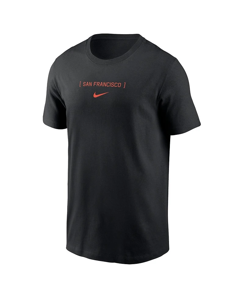 Nike Men's Black San Francisco Giants Large Logo Back Stack T-Shirt