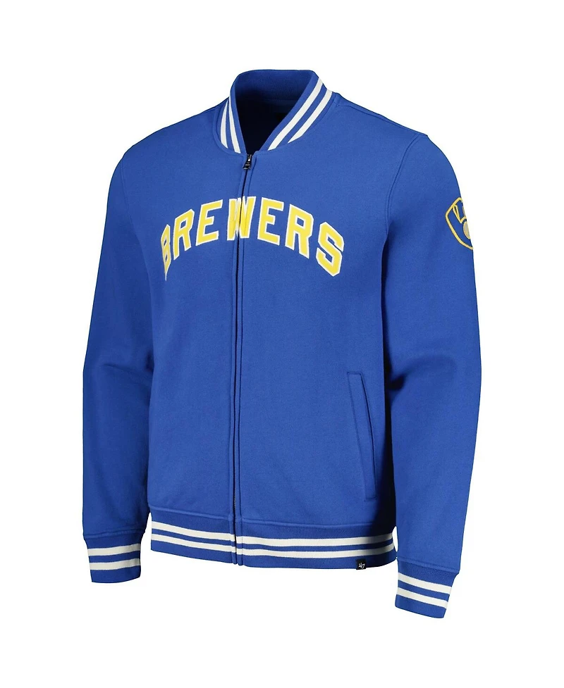 '47 Brand Men's Royal Milwaukee Brewers Pack Pro Camden Full-Zip Track Jacket