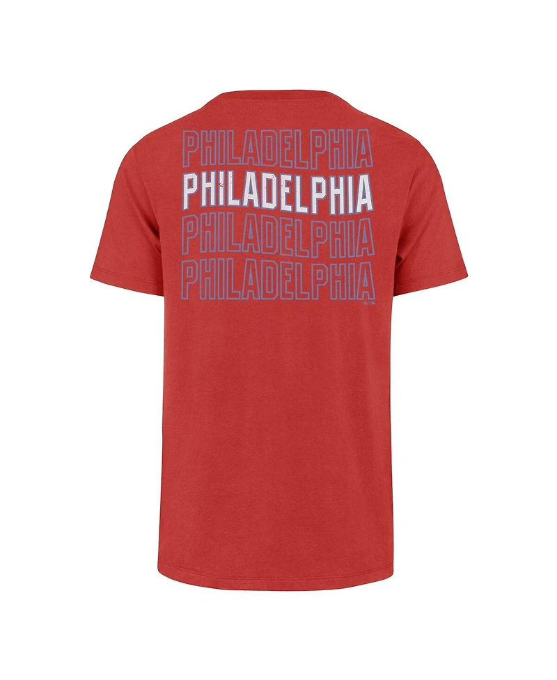 '47 Brand Men's Red Philadelphia Phillies Hang Back Franklin T-Shirt