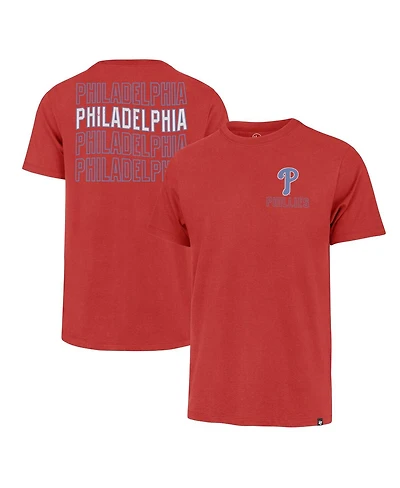 '47 Brand Men's Red Philadelphia Phillies Hang Back Franklin T-Shirt