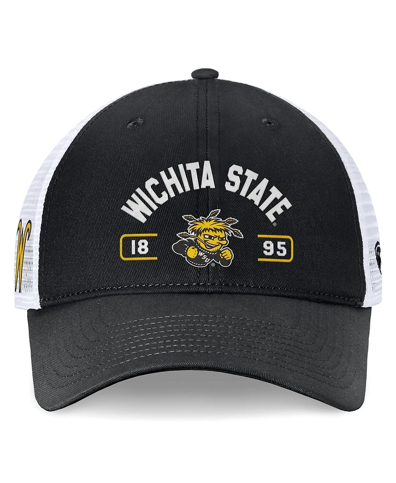 Top of the World Men's Black/White Wichita State Shockers Free Kick Trucker Adjustable Hat